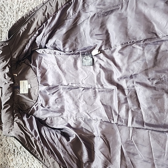 Cole Haan Women's Taffeta Down Coat with Bib Front and Dramatic Hood Size XS - Picture 8 of 16